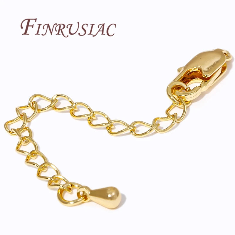18K Gold Plated 6.5cm Extension Chain with Lobster Clasp | DIY Jewelry Finding Chain P3