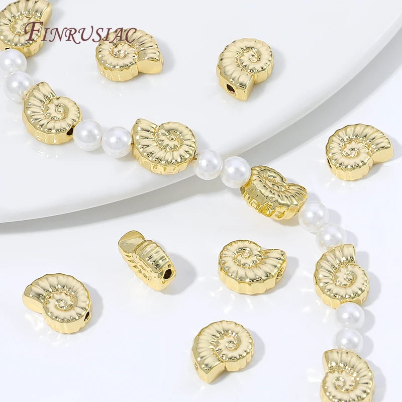 18K Gold Plated Conch Spacer Beads – DIY Jewelry Making Jewelry Spacer Beads P3