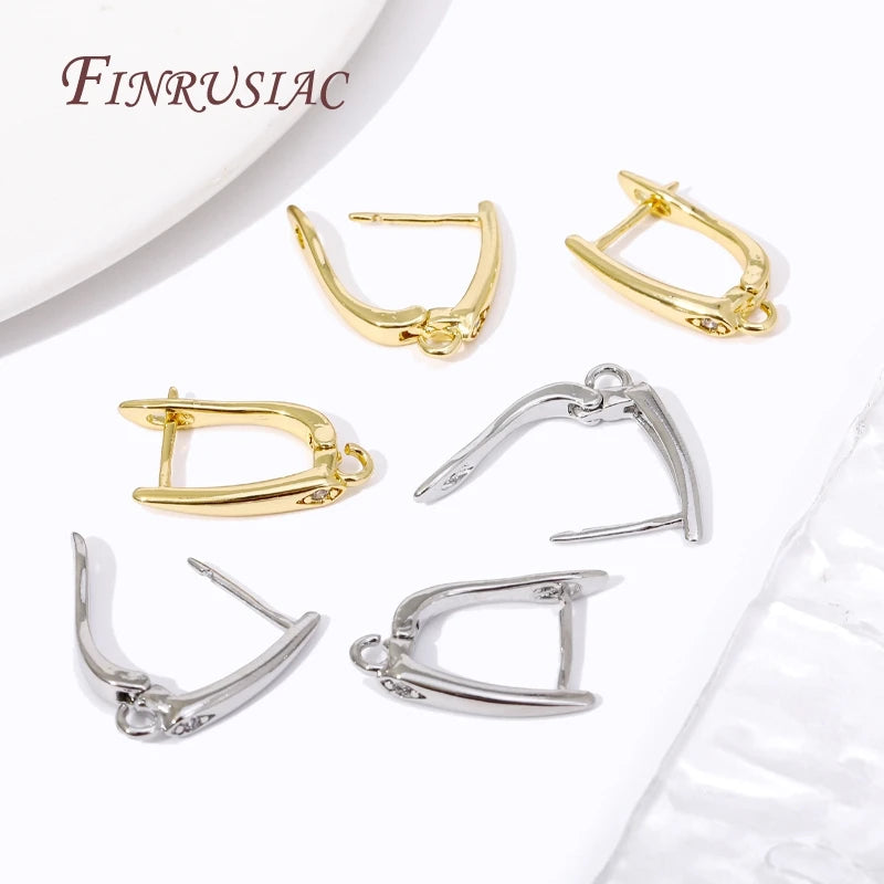18K Gold Plated Earring Hooks – DIY Copper Earwire Findings Earring Hooks Findings P3