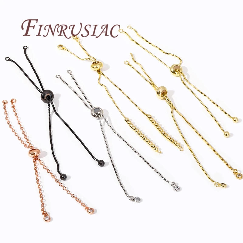18K Gold Plated Box Chain Bracelet Connectors | DIY Jewelry Jewelry Findings P3