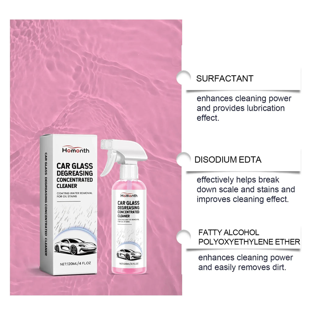 Homonth Car Glass Oil Film Remover – 120ml Windshield Cleaner Auto Glass Cleaner P3