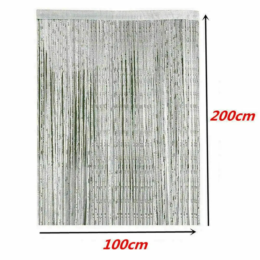 Glitter String Curtain Panel 2M×1M | Beaded Room Divider String Curtain Panel P3