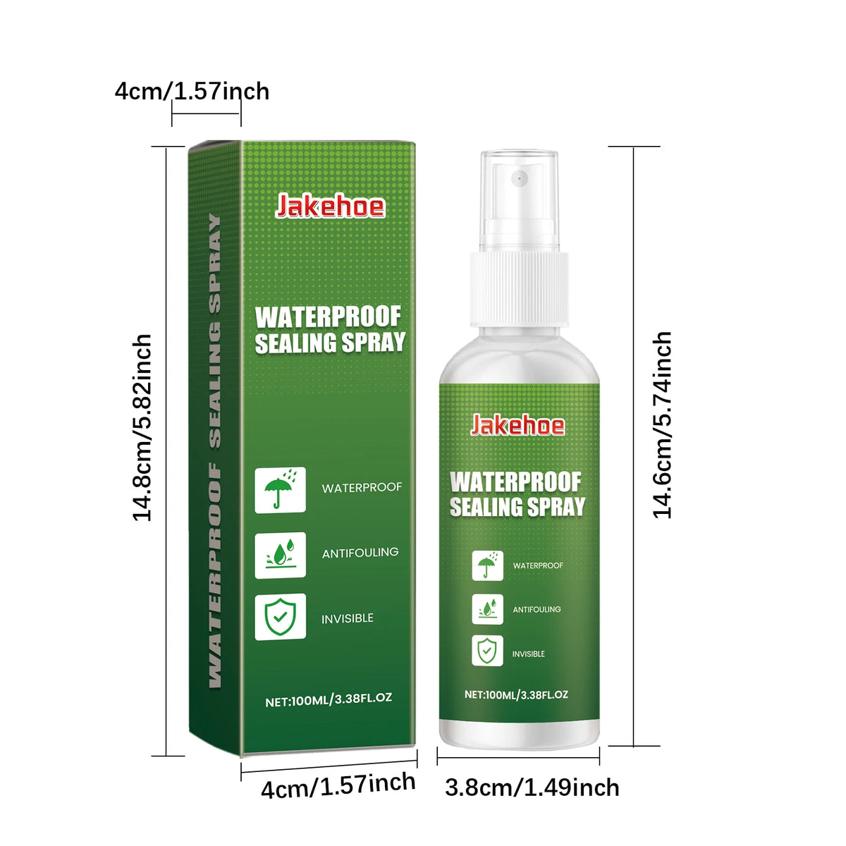 JAKEHOE Waterproof Seal Spray – Invisible Liquid Glue 100ml Waterproof Sealant Spray P3