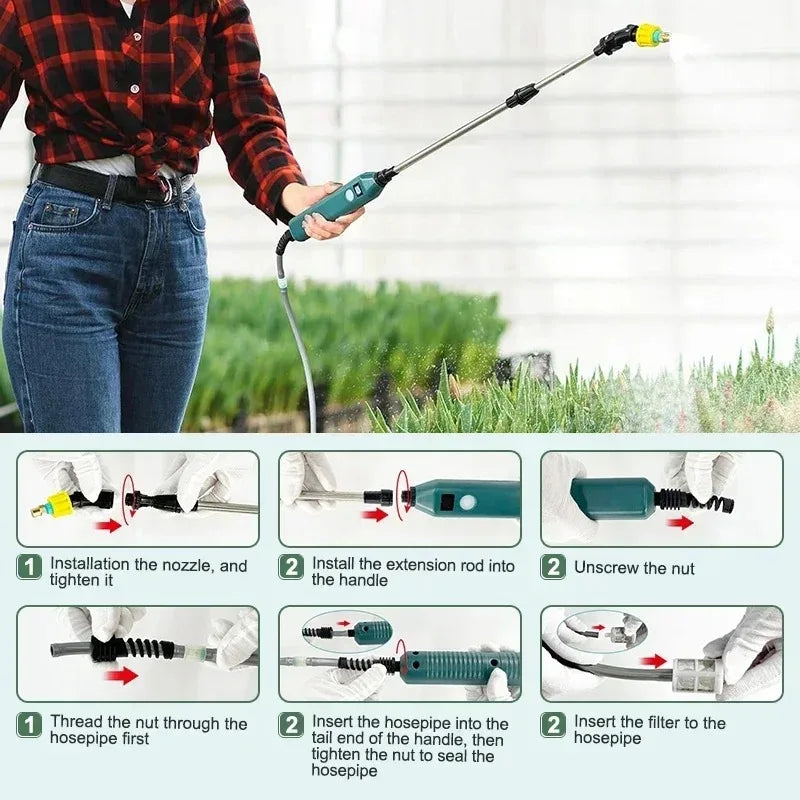 NOCCLILI Electric Garden Sprayer 2400mAh – 3 Mist Nozzles Electric Garden Sprayer P3