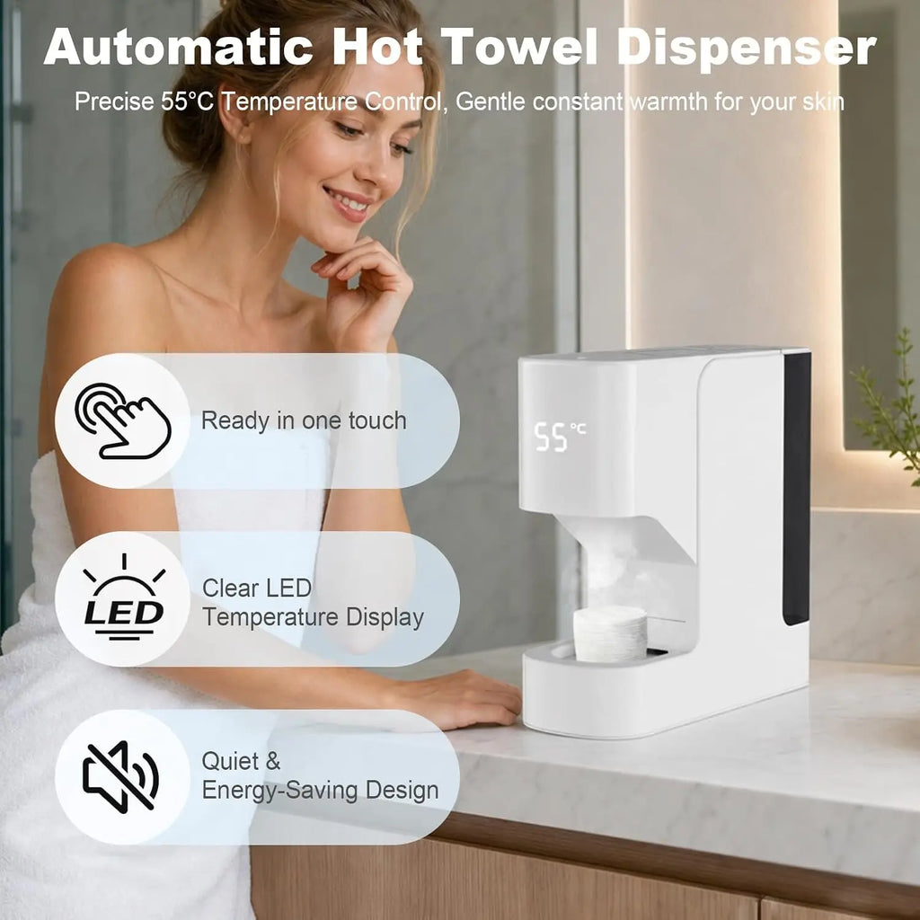 Hot Wet Towel Warmer Dispenser 55°C | Salon & Spa Use Towel Warmer Dispenser P3
