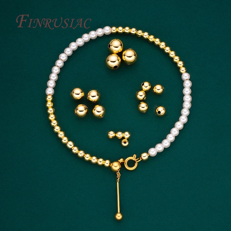 18K Gold Plated Brass Spacer Beads 2–8mm | DIY Jewelry Making Jewelry Spacer Beads P3