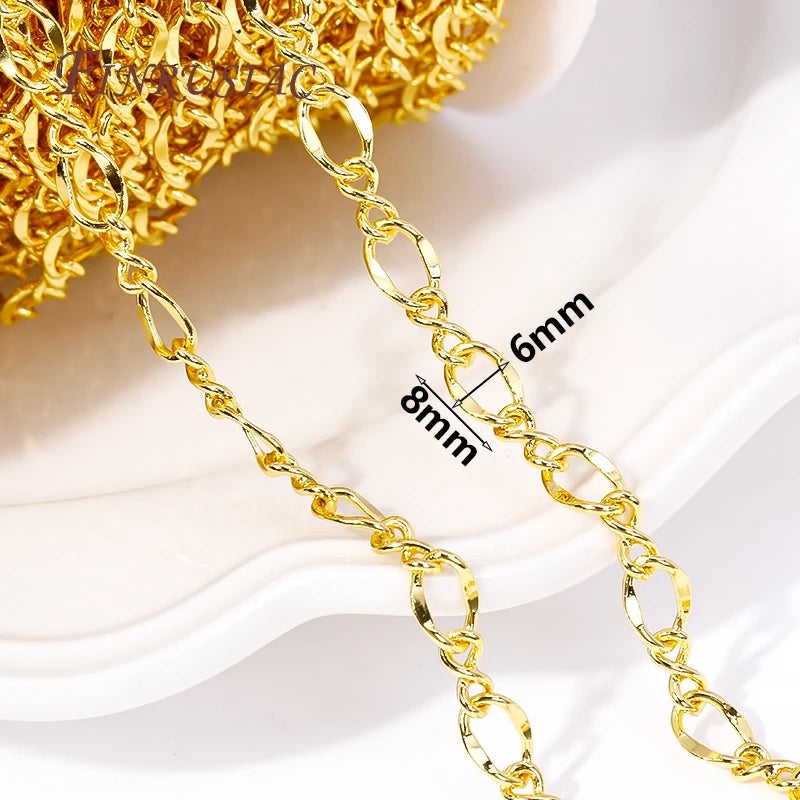 18K Gold Plated Brass Chains Bulk – DIY Jewelry Findings Jewelry Chain Findings P3 18K Real Gold Plated 1 Meter