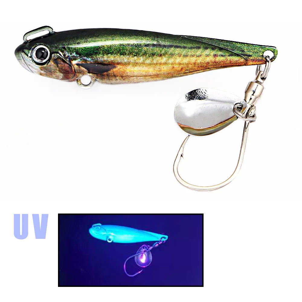 B&U Saltwater Metal Jig Spin Tail Swimbait | Long Casting Lure Metal Jig Lure P3 green yellow 1pc-20g
