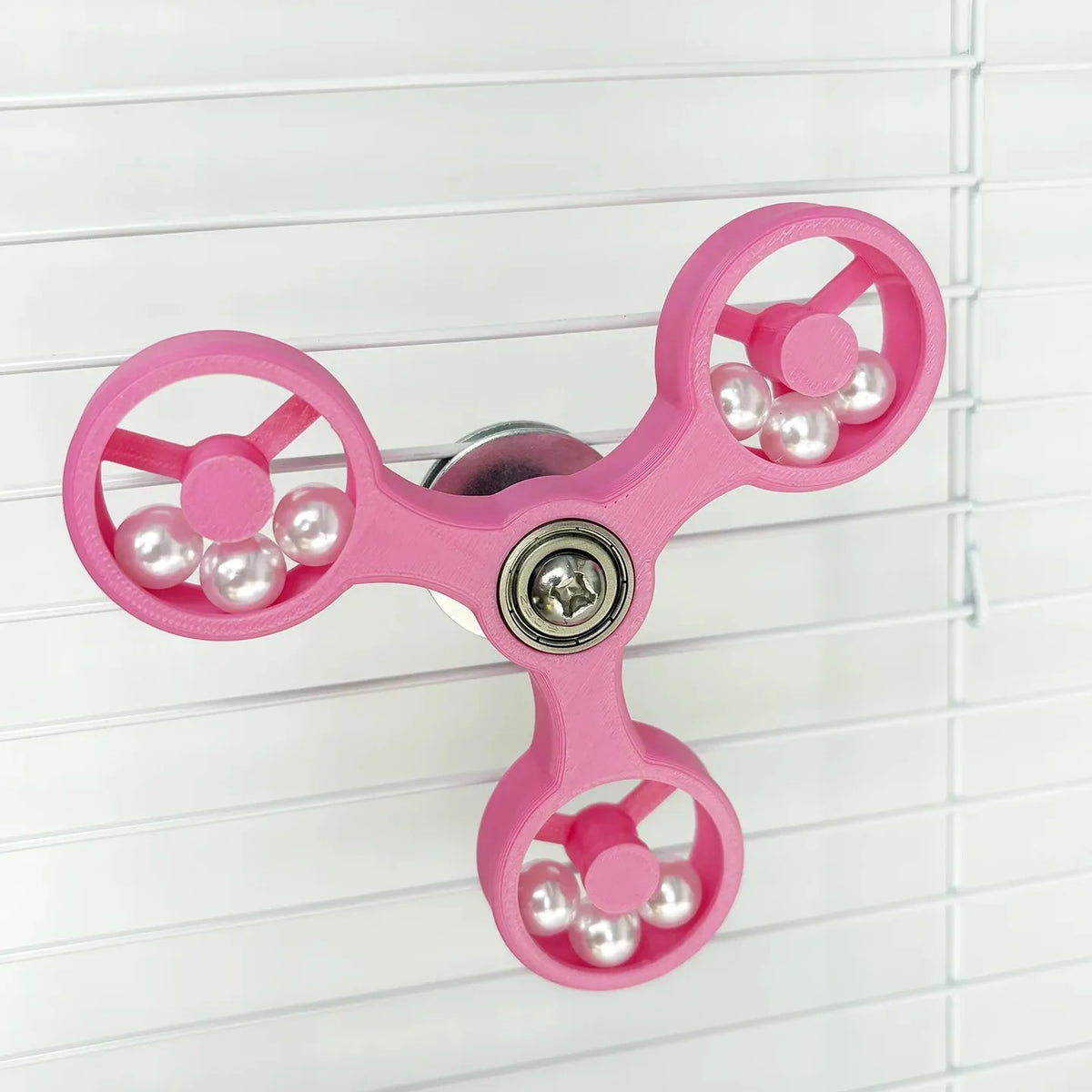 Interactive Rotating Parrot Cage Toy – Bird Enrichment Bird Cage Toy P3 Pink