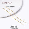 18K Gold Plated Brass Ear Thread Earwire 85mm | DIY Tassel Earring Findings P3 18K Real gold plated 12 Pieces