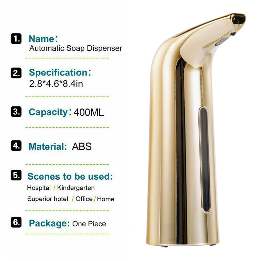 Touchless Auto Soap Dispenser IR Sensor 400ml Gold Soap Dispenser P3