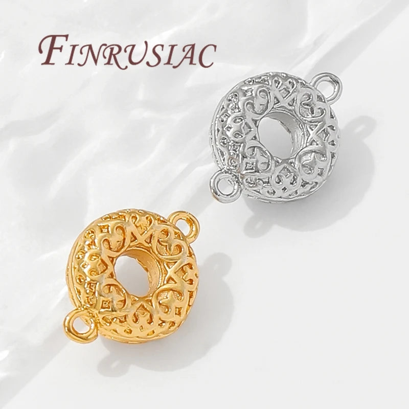 18K Gold Plated Round Connectors – DIY Jewelry Findings Jewelry Connectors P3