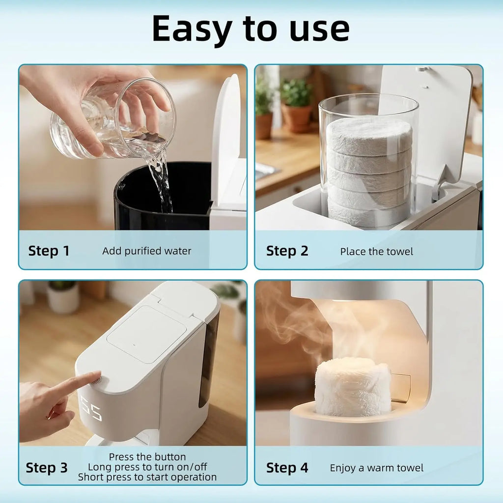 Smart Hot Towel Dispenser Machine | Salon Spa 20-Towel Heater Hot Towel Dispenser P3
