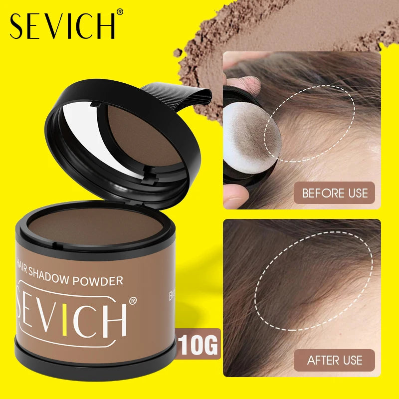 SEVICH Hairline Shadow Powder Kit with Brush – 10g Black Hairline Cover Powder P3