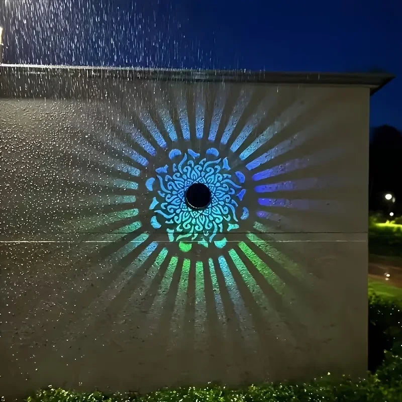Solar Mandala LED Wall Lamp – Outdoor Waterproof Garden Light Solar Wall Lamp P3