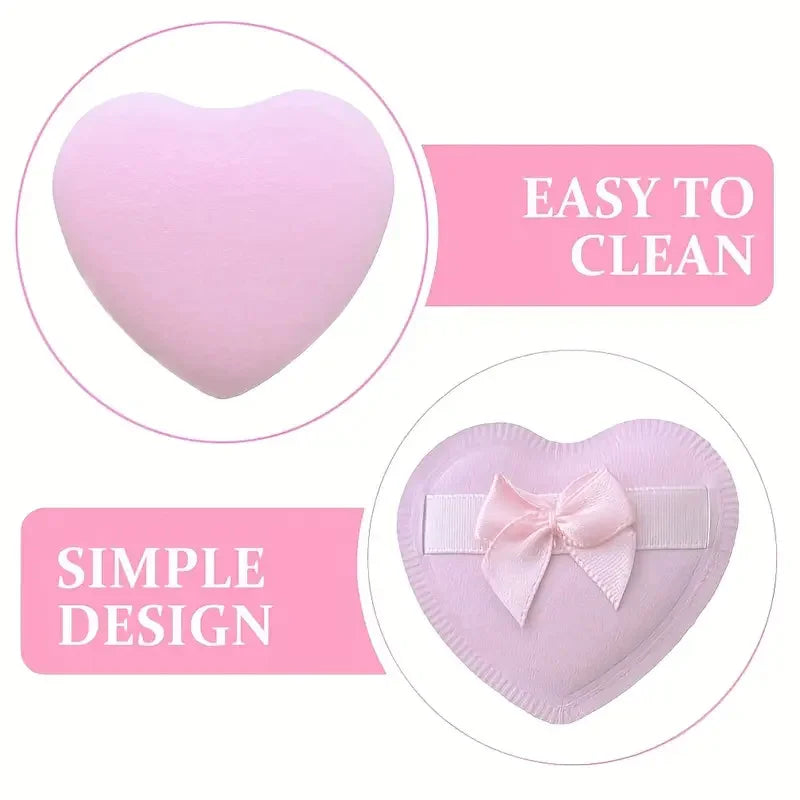 6-Pack Heart-Shaped Makeup Sponge Puffs – Dry & Wet Use Makeup Sponge Puff P3