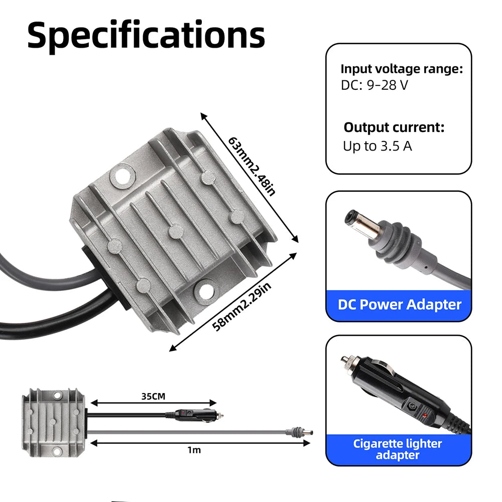 DC 9–28V to 30V 3.5A Step-Up Power Converter | IP68 Waterproof DC/DC Step-Up Converter P3