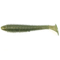 B&U Fat Impact Ring Shad Soft Swimbait Lure 55mm/70mm Soft Plastic Lure P3 ENGINE OIL GREEN 15PCS-55mm-1.5g