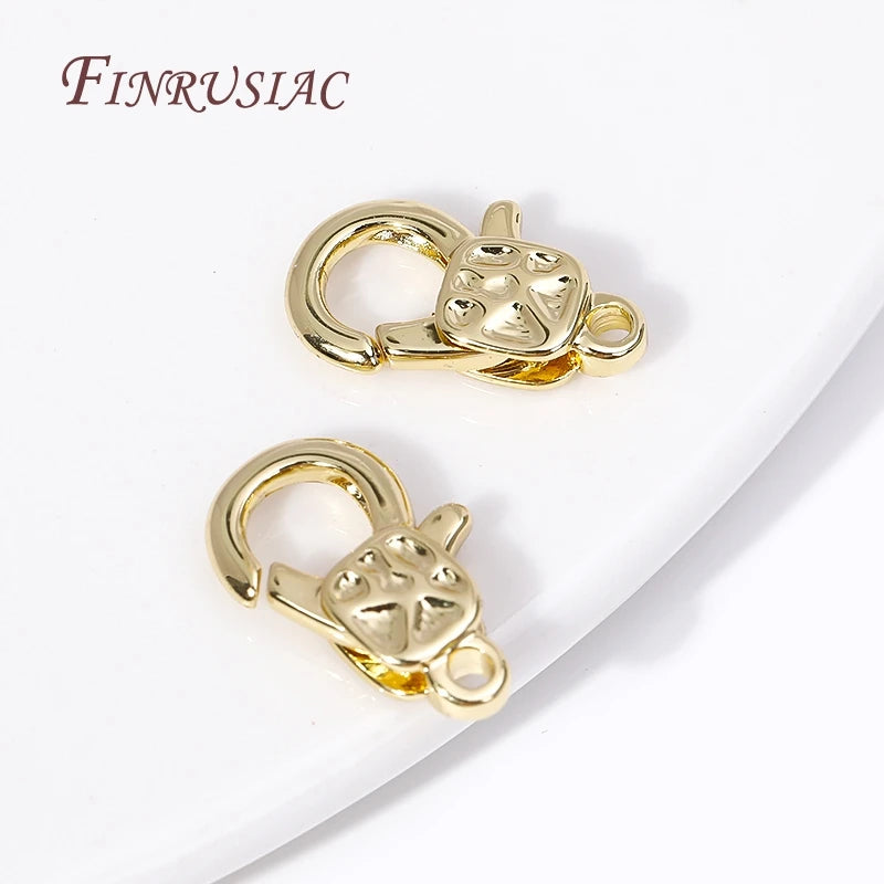 18K Gold Plated Lobster Clasps 15.2×9.5mm | DIY Jewelry Lobster Clasp Findings P3