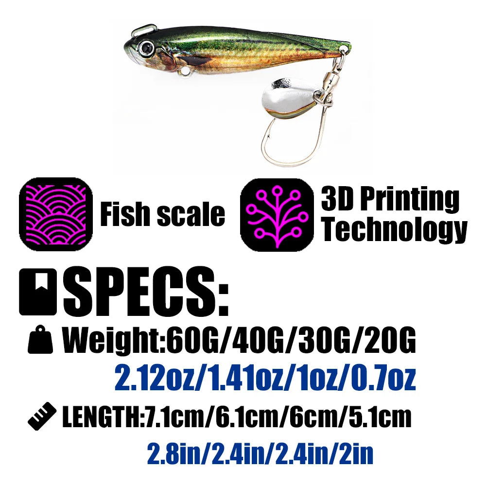 B&U Saltwater Metal Jig Spin Tail Swimbait | Long Casting Lure Metal Jig Lure P3