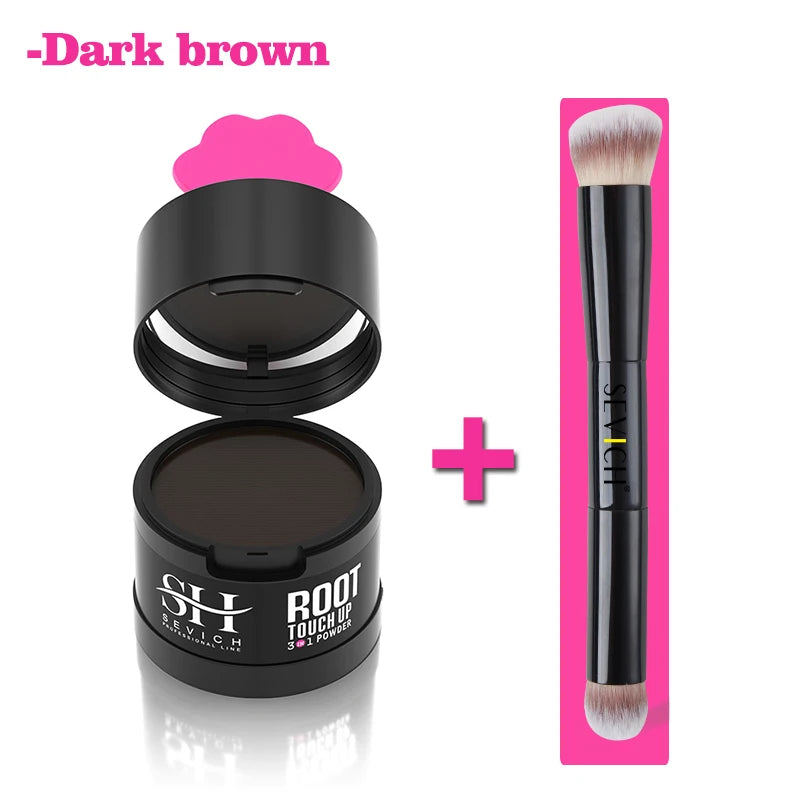 Sevich Hairline Shadow Powder – Root Touch-Up Concealer 4g Hairline Concealer Powder P3 Dark brown