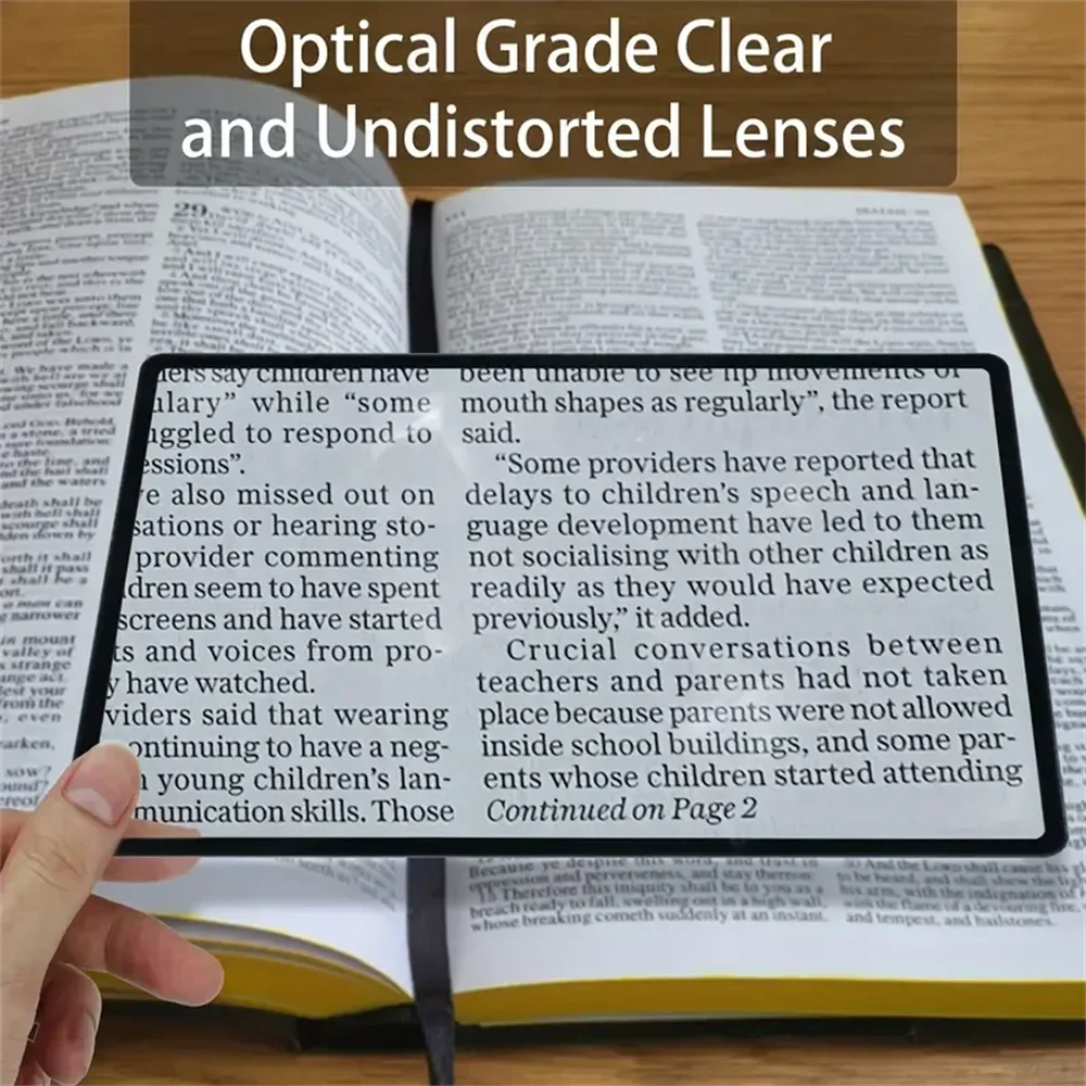 Ultra-Thin Full Page Sheet Magnifier | Large Reading Magnifying Lens Page Sheet Magnifier P3