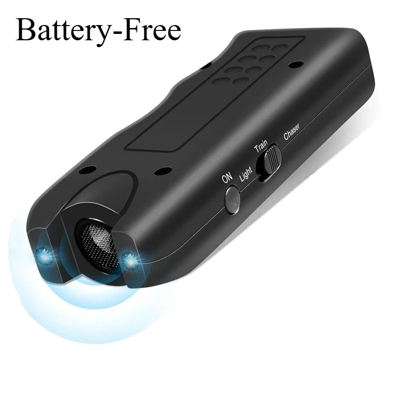 Ultrasonic Dog Repeller Anti-Barking Trainer with LED | Black Dog Training Device P3 Black