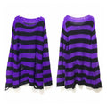 PTKPCC Punk Gothic Striped Hollow Knit Sweater | Unisex Knit Sweater P3 Purple One Size