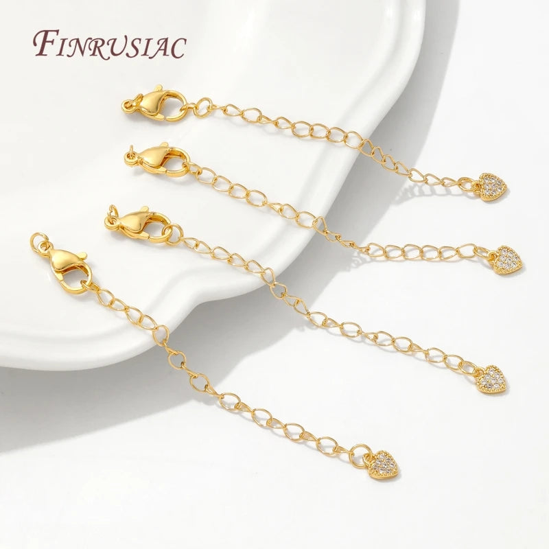 18K Gold Plated Extension Chain Lobster Clasp – DIY Jewelry Jewelry Chain Findings P3