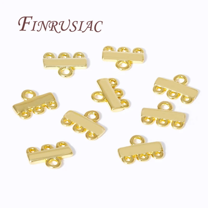 18K Gold Plated Layered Clasps & Pendant Bail Connectors Jewelry Findings P3