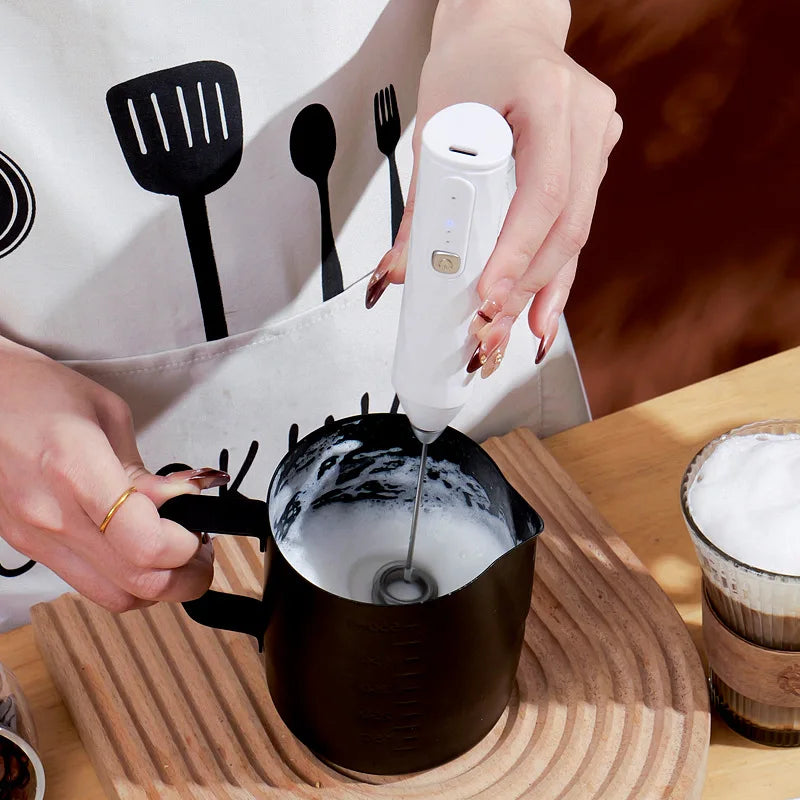 Rechargeable Stainless Steel Milk Frother & Coffee Stirrer Milk Frother P3