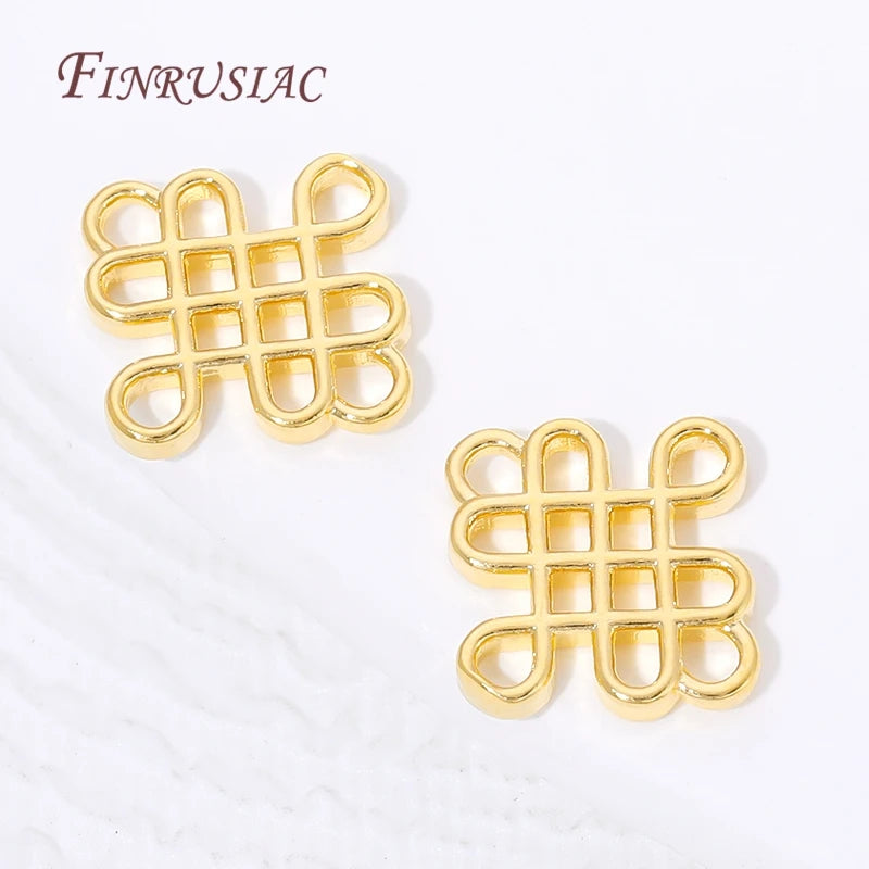 18K Gold Plated Chinese Knot Charm Connectors | DIY Jewelry Jewelry Charm Connectors P3