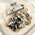 3-Pack Bow, Square & Flower Hair Claw Clips for Women Hair Claw Clips P3 3Pcs-ink wash color