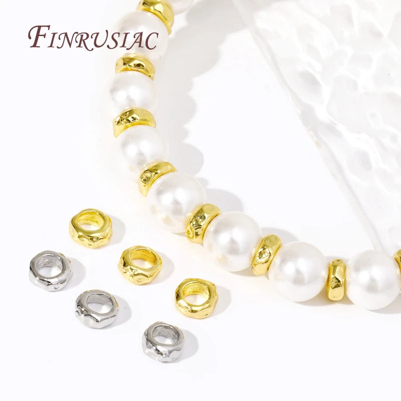 18K Gold Plated Hammered Spacer Beads – DIY Bracelet & Necklace Jewelry Making Beads P3