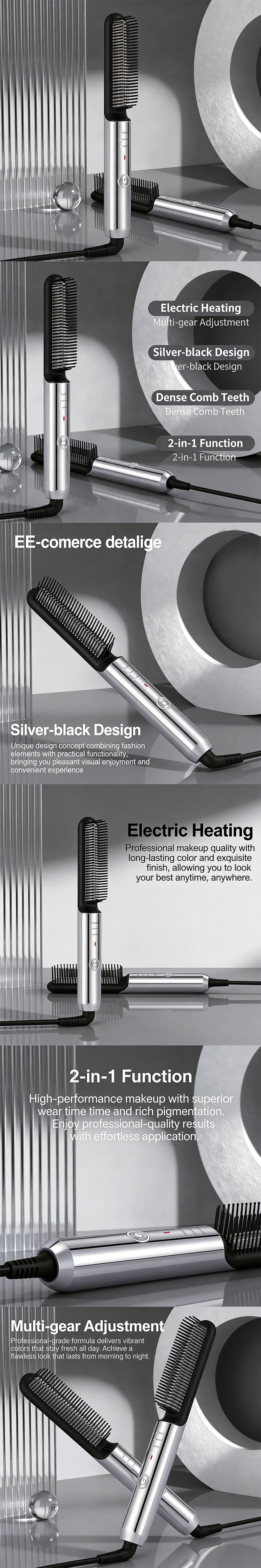 Electric Hair Straightener Brush – ABS Comb & Styler Hair Straightener Brush P3