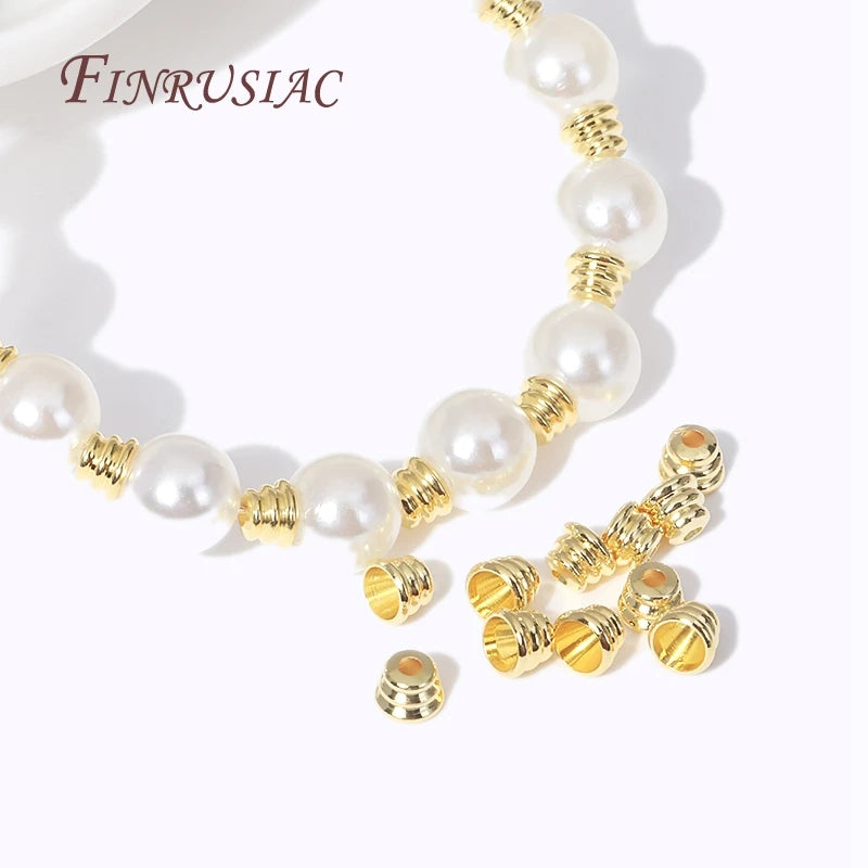 18K Gold Plated Brass Bead Caps Cone | DIY Tassel Jewelry Findings Jewelry Making Findings P3