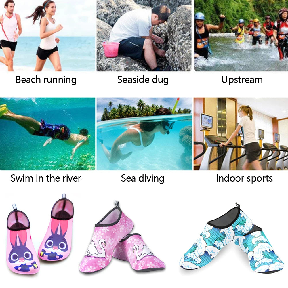 Kids Water Shoes Beach Swim Barefoot Aqua Socks Boys Girls Kids Aqua Socks P3