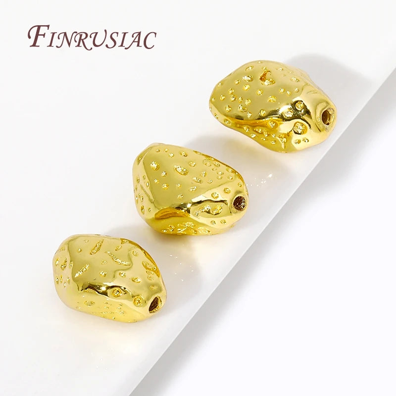 18K Gold Plated Irregular Spacer Beads | DIY Jewelry Making Jewelry Spacer Beads P3