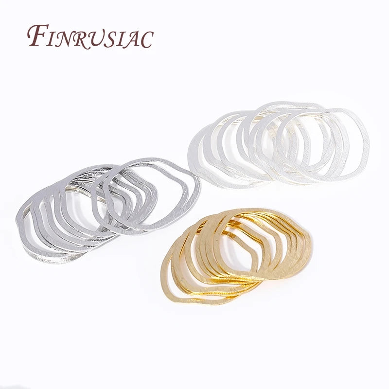 18K Gold Plated Brass Irregular Earring Findings for DIY Jewelry Earring Pendant Findings P3