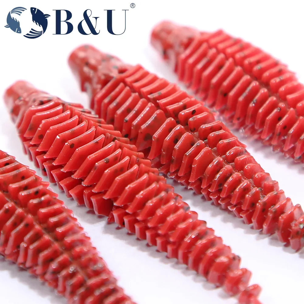 B&U 6-Pack 8.9cm Senko Wacky Worm Soft Lures – Bass & Perch Soft Fishing Lure P3