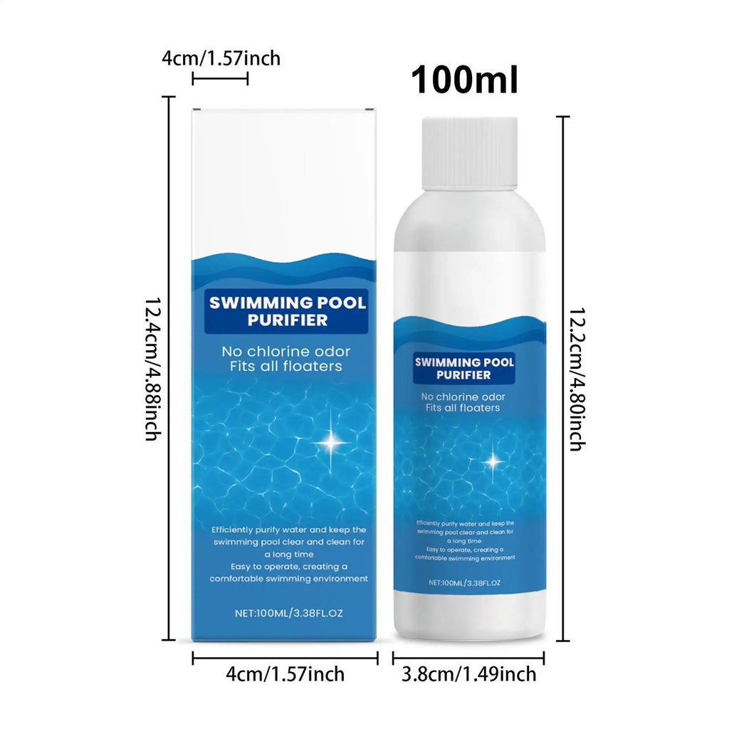 100ml Pool Water Clarifier Liquid – Above Ground & Hot Tub Pool Water Clarifier P3