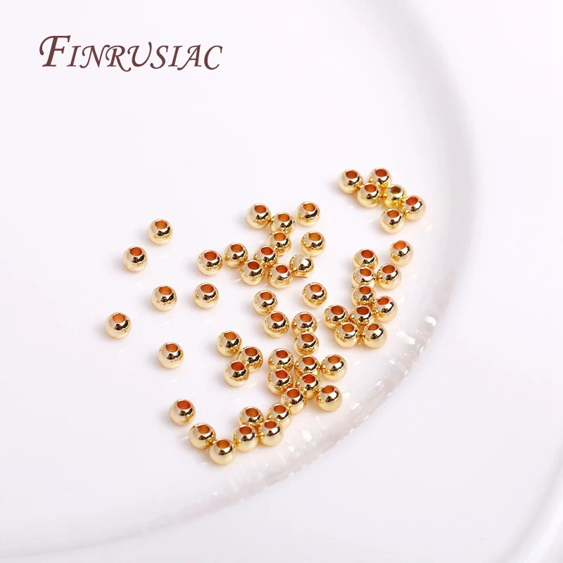 18K Gold Plated Round Spacer Beads | DIY Jewelry Making Jewelry Spacer Beads P3