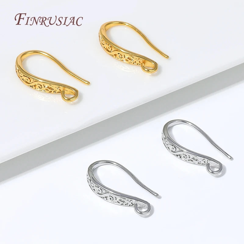 18K Gold Plated Filigree Earring Hooks | DIY Jewelry Findings Earring Hooks Findings P3
