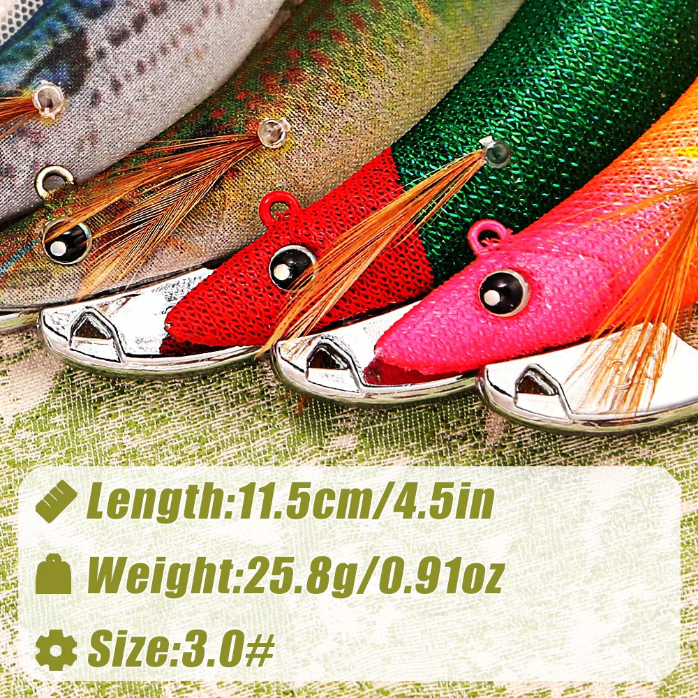 B&U Egi Squid Jig Lure – Slow Sinking Saltwater Fishing Tackle Squid Jig Lure P3