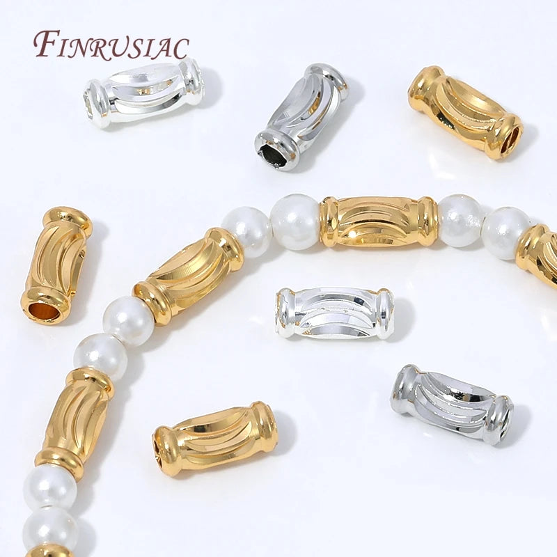 18K Gold Plated Tube Spacer Beads – DIY Jewelry Making Findings Jewelry Making Beads P3