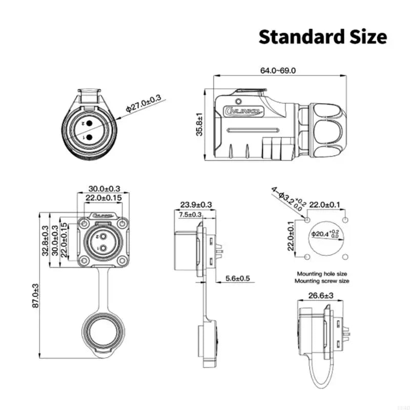 LP20 to SAE 2-Pin Adapter Cable | 10 AWG 0-60V Solar Battery
