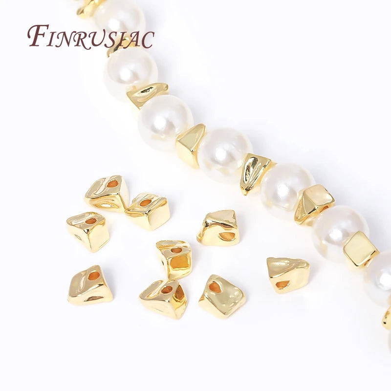 18K Gold Plated Brass Irregular Spacer Beads – DIY Jewelry Jewelry Spacer Beads P3