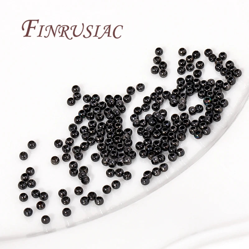 18K Black Gold Round Seamless Spacer Beads 2mm 3mm 4mm – DIY Jewelry Spacer Beads P3