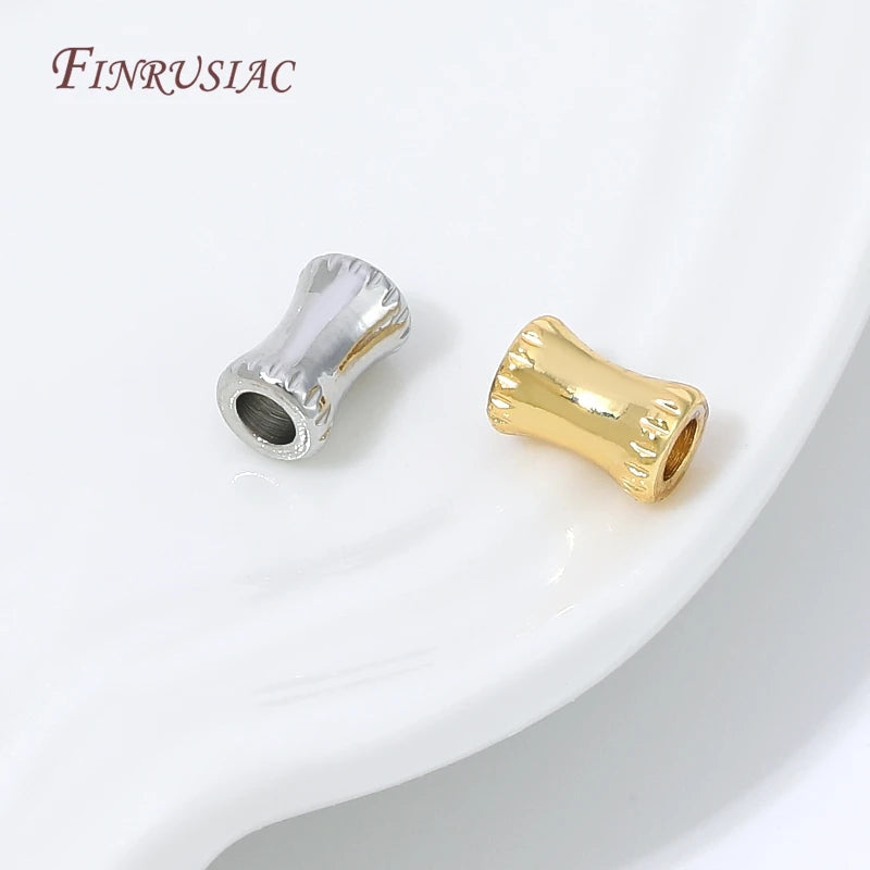 18K Gold Plated Bamboo Tube Spacer Beads | DIY Jewelry Findings Jewelry Spacer Beads P3