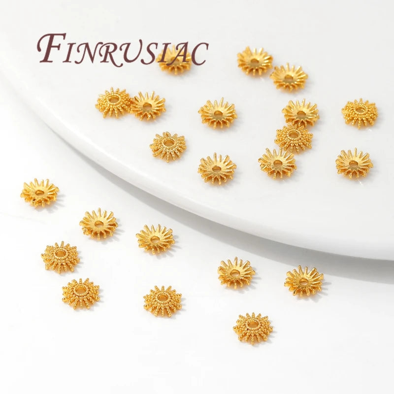 18K Gold Plated Bead Caps 6mm | DIY Jewelry Making Spacers Jewelry Making Findings P3